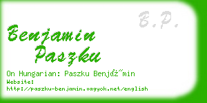 benjamin paszku business card